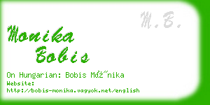 monika bobis business card